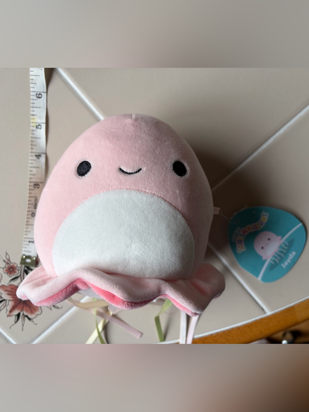 NWT Pink Squishmallow-Like Plushie Jellyfish